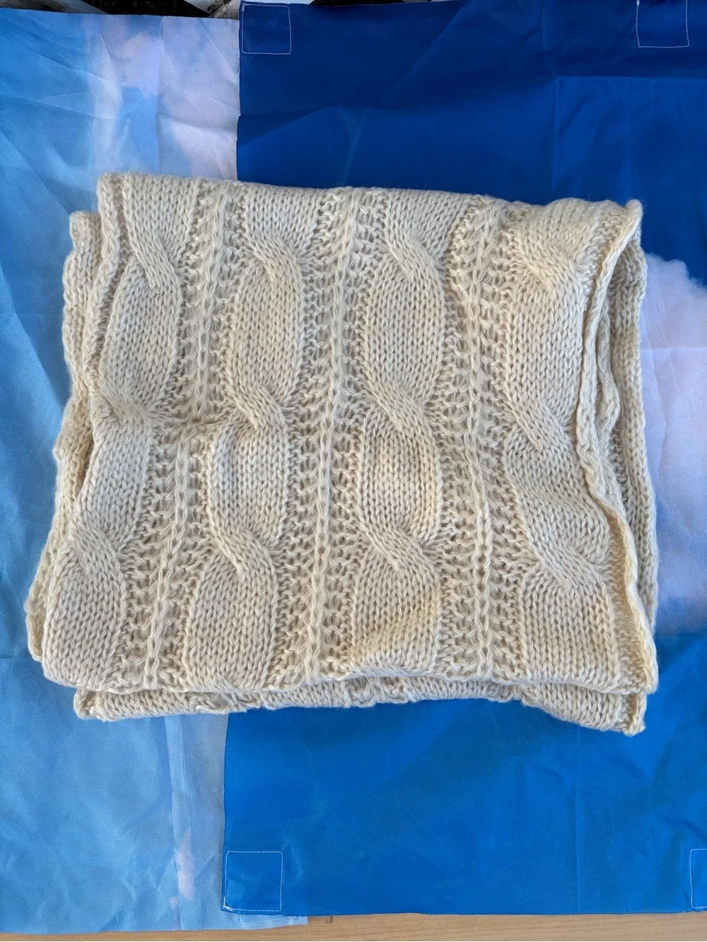 Unisex Large warm knitted long winter scarf